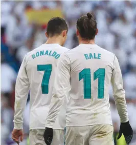  ??  ?? Cristiano Ronaldo and Gareth Bale