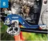  ??  ?? 8: The billet brake lever is a stronger one than standard and the footrests give more support than the originals. 8