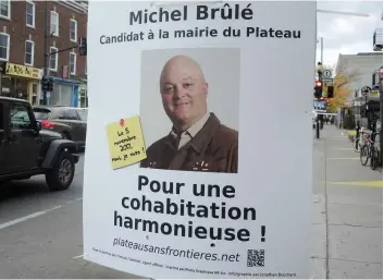  ?? PHOTO HUGO DUCHAINE ?? L’éditeur Michel Brûlé brigue actuelleme­nt la mairie du Plateau-mont-royal, à Montréal.
