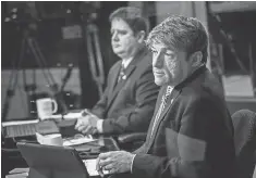  ?? SALWAN GEORGES, DETROIT FREE PRESS ?? Church Militant’s leader Michael Voris, right, says church and state have long been linked in America.