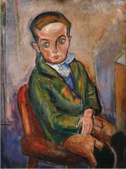  ??  ?? William Sommer (1867-1949), Seated Boy, ca. 1930. Oil on canvas, 26 x 20 in.