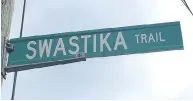  ?? THE CANADIAN PRESS ?? An Ontario road will remain Swastika Trail after Puslinch township council voted against a name change.