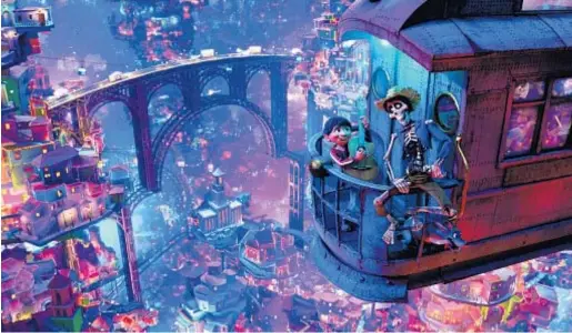  ?? Disney Pixar ?? ASPIRING musician Miguel (voiced by Anthony Gonzalez) unexpected­ly finds himself in the land of the dead in “Coco.”