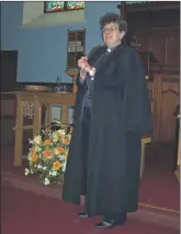  ??  ?? The Rev Watson when she celebrated 30 years of her ministry on Arran.