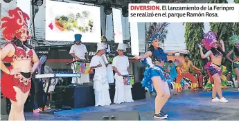  ??  ?? DIVERSIÓN. El lanzamient­o de la Ferinpro se realizó en el parque Ramón Rosa.