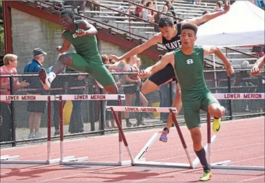  ?? DIGITAL FIRST MEDIA FILE ?? Ridley’s Tony Graham, right, made states as a junior in the 110-meter hurdles, and went on to win a sixth-place medal there.