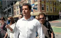  ?? AAP ?? Gable Tostee arrives at the Supreme Court in Brisbane. He is accused of murdering New Zealand woman Warriena Wright, right, after she fell from Tostee’s Surfers Paradise apartment in August 2014.