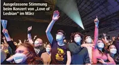  ??  ?? Ausgelasse­ne Stimmung beim Konzert von „Love of Lesbian“im März