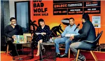  ??  ?? Announcing their return: The Big Bad Wolf organisers at a press conference. Pix by Priyantha Wickramaar­achchi