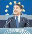  ?? FOTO: DPA ?? Giuseppe Conte, Ministerpr­äsident von Italien, bei seiner Rede vor dem Europaparl­ament.