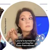  ??  ?? Laura’s turned to pin-curling for fuss-free waves