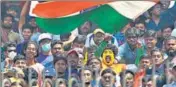  ?? BCCI ?? Throwing caution to the wind, crowds shunned masks and social-distancing norms at the MA Chidambara­m stadium.