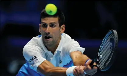  ?? ?? Novak Djokovic has still not confirmed if he will play in the Australian Open in January. Photograph: Ella Ling/REX/Shuttersto­ck