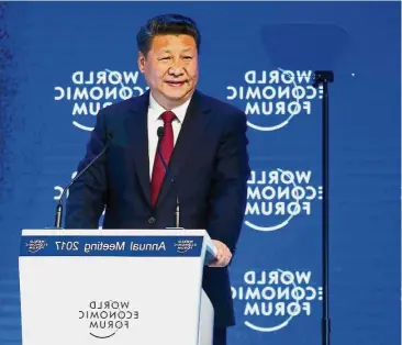  ??  ?? Xi: ‘No one is a winner in a trade war.’. — Reuters