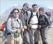  ??  ?? Over the summer, Dr. Sonal Mehr, Deepak Karawadra, Dr. Dharmesh Patel and Dr. Purvisha Patel climbed Mt. Kilimanjar­o.