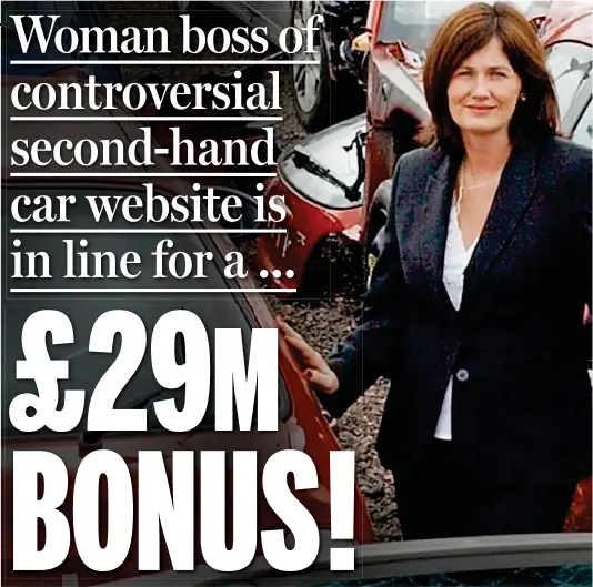  ??  ?? Heading for a scrap: Avril Palmer-Baunack could face a revolt from shareholde­rs of British Car Auctions this Thursday
