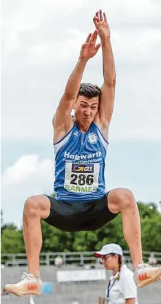  ?? Foto: Dirk Fußwinkel ?? David Kircher gewann für die SpVgg Auerbach/Streitheim die Goldmedail­le bei der deutschen Meistersch­aft U 20 in Ulm.