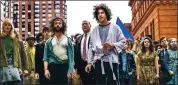  ?? NETFLIX ?? “The Trial of the Chicago 7” is up for best picture; Sacha Baron Cohen, center right, is nominated for supporting actor.