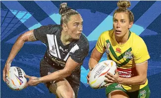  ?? STUFF ?? Kiwi Ferns captain Krystal Rota and Jillaroos co-captain Samantha Bremner.