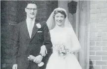  ??  ?? their wedding in 1958.