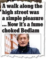  ??  ?? HITTING OUT: Nigel Havers criticises the cycle lanes in The Mail on Sunday