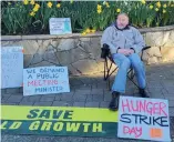  ?? ?? Save Old Growth activist Brent Eichler has gone nearly four weeks without eating any solid food.