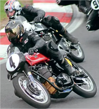  ?? ?? Mike Hose keeps his G50 in front of the opposition at Druids hairpin.