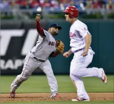  ?? DERIK HAMILTON - THE ASSOCIATED PRESS ?? Boston Red Sox Pablo Sandoval in action against the Philadelph­ia Phillies, Wednesday in Philadelph­ia.