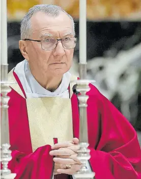  ?? AP ?? Problemas. El secretario de Estado, Pietro Parolin, en el Vaticano.