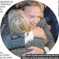  ??  ?? Avec la pire performanc­e de son histoire, le Parti québécois est le plus grand perdant de cette élection.