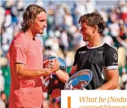  ?? ?? Stefanos Tsitsipas (L) defeated Casper Ruud in the final to win the Monte Carlo title