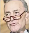  ??  ?? SEN. SCHUMER Bashes Don’s demands.