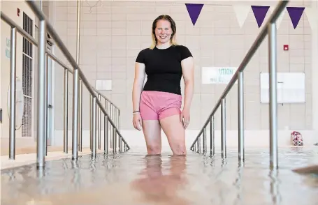  ?? MATHEW MCCARTHY WATERLOO REGION RECORD ?? Izzy Speiran at Elmira’s Woolwich Memorial Centre. She is a surf sport athlete.