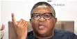  ?? | GCIS ?? TRANSPORT Minister Mbalula threatens taxi boss.