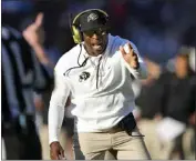  ?? ROSS D. FRANKLIN — THE ASSOCIATED PRESS ?? Coach Deion Sanders has led Colorado to a 4-3 overall record and 1-3 mark in Pac-12 play in his first season.