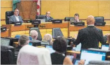  ?? JULIE JOCSAK THE ST. CATHARINES STANDARD FILE PHOTO ?? Then-Niagara Region CAO Carmen D'Angelo answers questions during a regional council meeting on Thursday, July 26, 2018.