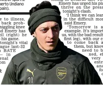  ??  ?? In the cold: Mesut Ozil GETTY IMAGES