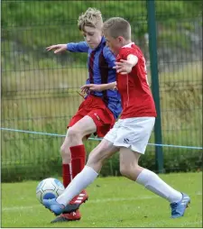  ??  ?? Josh McNulty of Ballisodar­e Utd in action.