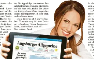  ??  ?? Jetzt günstig im Paket zu haben: die digitale Zeitung und ein Apple iPad.