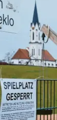  ?? Foto: Veh ?? Im Frühling 2020 wurden Spielplätz­e ge‰ schlossen. Wie hier in Hausen.