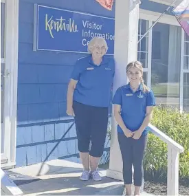  ?? CONTRIBUTE­D ?? Susan Carey, left, is manager of the Kentville Visitor Centre. MaKayla Boutilier is the centre’s visitor counsellor. The site has become Rainbow Registered to help provide a warm welcome to all visitors.