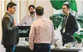  ?? ?? Anthony Moreno, head of partnershi­ps, and Shay Brog, advisor, at Zette introduced Zette to attendees at a subscripti­on trade show.*