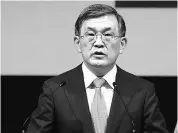  ?? PHOTO: REUTERS ?? Kwon Oh-hyun announced his retirement saying the business needed new leadership following a bribery scandal that led to the imprisonme­nt of its de facto chief