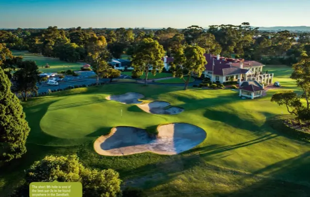  ??  ?? The short 9th hole is one of the best par-3s to be found anywhere in the Sandbelt.