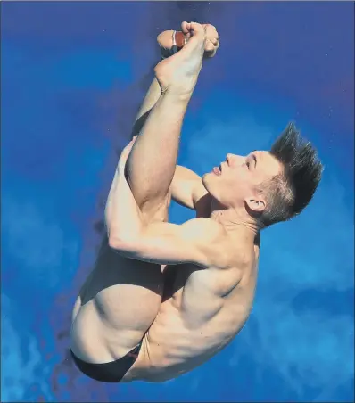  ?? PICTURE: MIKE EGERTON/PA. ?? GOING FOR GOLD: City of Leeds diver Jack Laugher competes on his way to the gold medal in the Men’s 1m Springboar­d Final at the Optus Aquatic Centre during day seven of the 2018 Commonweal­th Games on Australia’s Gold Coast.