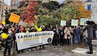  ?? ?? Imagen de la manifestac­ión organizada por Asociación de Turno Libre.