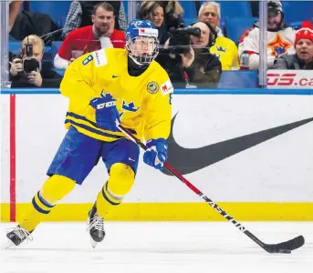  ?? MARK BLINCH/THE CANADIAN PRESS ?? Swedish defenceman Rasmus Dahlin, the projected No. 1 pick in this year’s draft, is embracing the notion of playing for the Buffalo Sabres, although he’s not getting ahead of himself.