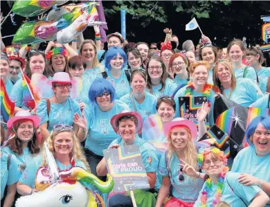  ?? Members of Girlguidin­g North West England had a great time supporting Manchester Pride ??