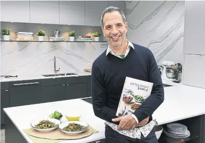  ?? KELSEY WILSON PHOTOS ?? Yotam Ottolenghi, with collaborat­ors Tara Wigley and Esme Howarth, includes 130 recipes in Ottolenghi Simple: A Cookbook.