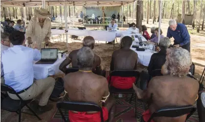  ?? Photograph: Aaron Bunch/AAP ?? The court heard from traditiona­l owners at Pitjamirra on Melville Island in August.